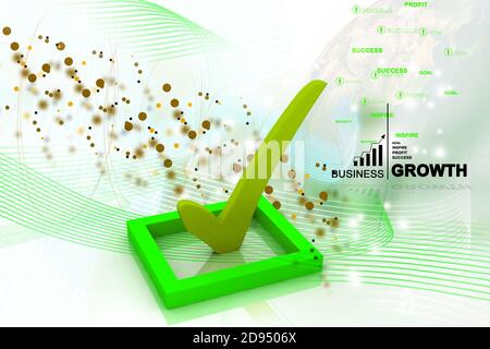 kontrollkästchen 3d Multi Use mit Häkchen Stockfoto