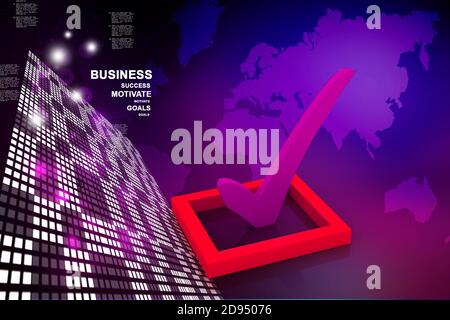 kontrollkästchen 3d Multi Use mit Häkchen Stockfoto