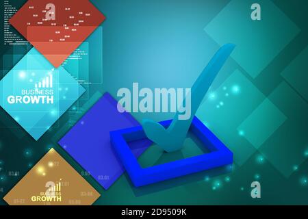 kontrollkästchen 3d Multi Use mit Häkchen Stockfoto