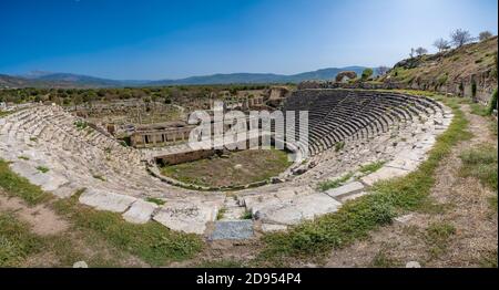 Theater in Aphrodisias antike Stadt, Aydin, Türkei. Stockfoto