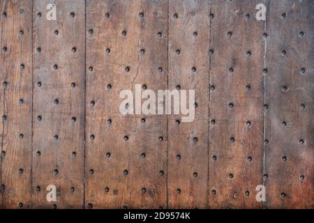 Textur von braunen Holzplanken Stockfoto