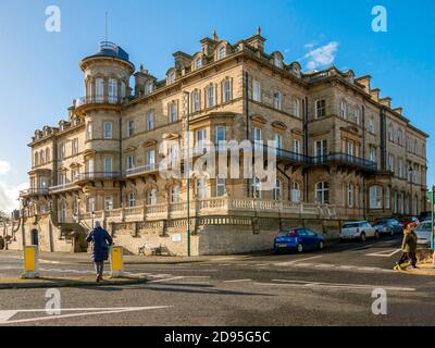 Die ehemalige Zetland Hotel Apartments das Größte in Saltburn in 1861 gebaut mit eigenem Zugang vom Bahnhof in den 1990er Jahren umgewandelt wurde Stockfoto