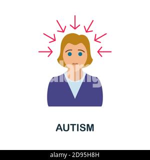 Symbol für Autismus. Einfaches Element aus der Sammlung Critical Thinking. Creative Autism Symbol für Web-Design, Vorlagen, Infografiken und vieles mehr Stock Vektor