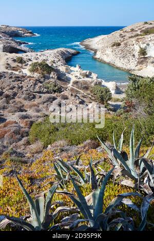 Papafragas Beach, Milos Island Stockfoto
