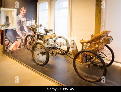 De Dion Bouton Motordreirad, von der Motor Manufacturing Co. Coventry, 1898, PS.SPEICHER Museum, Einbeck, Niedersachsen, Deutschland, Europa Stockfoto