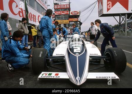 1982 Grand Prix Training Belgien in Zolder Stockfoto