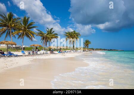 Kuba Ciego de Avila Provinz, Jardines del Rey, Cayo Coco, Las Coloradas Strand Stockfoto