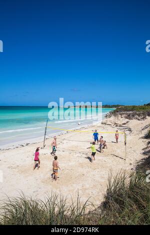 Kuba, Jardines del Rey, Cayo Coco, Playa Larga Stockfoto