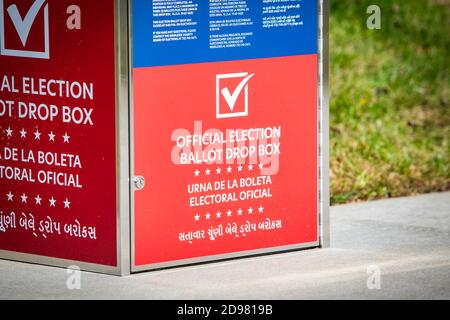 USA offizielle Wahlurne Abwahl außerhalb für die Wahl niemand Stockfoto