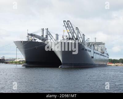 Benavidez und Mendonca Schiffe. Stockfoto