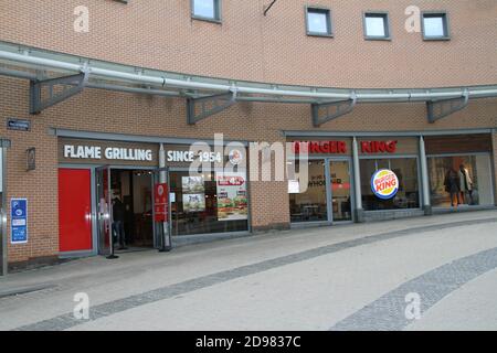 Die belgische Gemeinde Ottignies-Louvain-la-Neuve, in der wallonischen Region in der Provinz Wallonisch-Brabant. Burger King, manchmal kurz Stockfoto