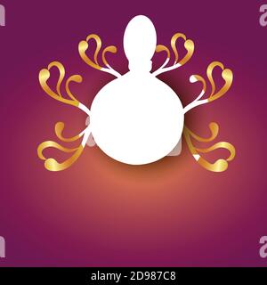 Happy Diwali Feier Hintergrund. Frontansicht der Banner-Design mit beleuchteten Öllampen auf gemusterten stilvollen Hintergrund dekoriert. vektor-illustrat Stock Vektor
