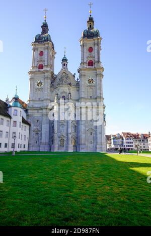 Dom St. Gallen (ehemalige Benediktinerkloster St. Gallen) UNESCO Weltkulturerbe, Schweiz. Stockfoto