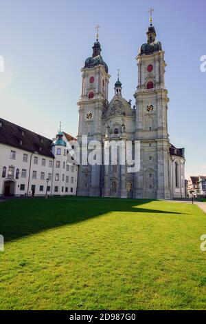 Dom St. Gallen (ehemalige Benediktinerkloster St. Gallen) UNESCO Weltkulturerbe, Schweiz. Stockfoto