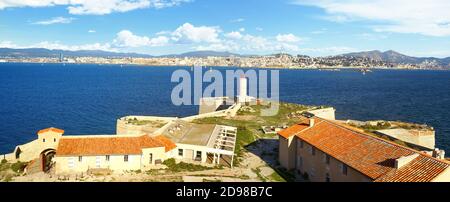 Marseille Blick seit der Insel der If Castle, Provence, Frankreich. Stockfoto