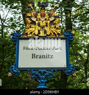 Fürst Pückler Park und Schloß Branitz, Fürst Pückler, Schloss- und Counttry-Park, Cottbus, Brandenburg, Ostdeutschland, Europa Stockfoto