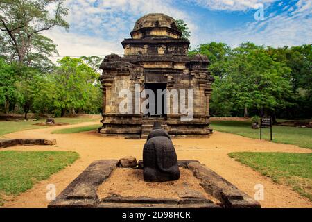 Shiva Tempel ist ein altes kovil aufgestellt in Polonnaruwa. Stockfoto