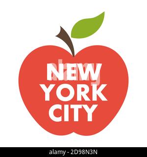 Großer Apfel. New York City Vektor-Symbol Stock Vektor