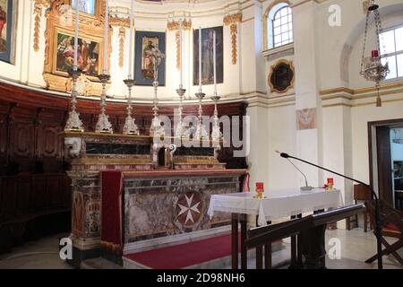 Kirche Notre-Dame-de-la-Victoire in valletta (malta) Stockfoto