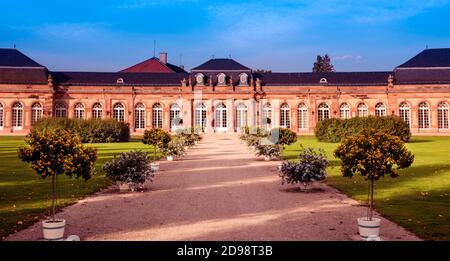 Nördlicher Teil der Burg Schwetzingen . Schwetzingen, Baden-Württemberg, Deutschland, Europa. Stockfoto