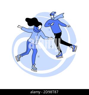 Skating abstraktes Konzept Vektor Illustration. Stock Vektor