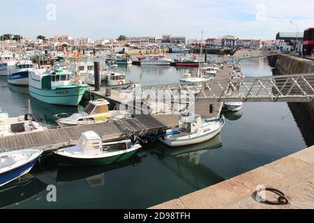 Hafen von l'herbaudiere auf der Insel noirmoutier in vendee (frankreich) Stockfoto