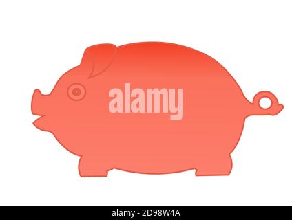 Vektorbild eines tierischen Hausschweins. Stock Vektor