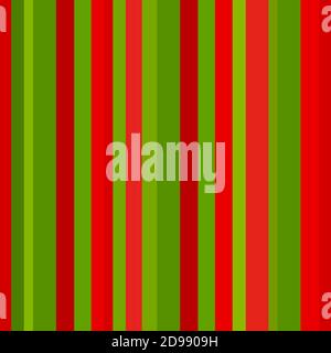 Grün und rot gestreift Nahtloses Muster. Vektorgrafik Stock Vektor