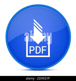 PDF Dokument Download ästhetisch glänzend blau Runde Taste abstrakte Illustration Stockfoto