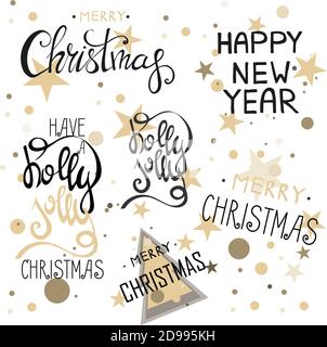 Frohe Weihnachten Schriftzug Design . Stock Vektor