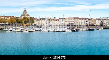 Alter Hafen (Vieux-Port) am Hafen La Rochelle Charente Maritime, Frankreich Stockfoto