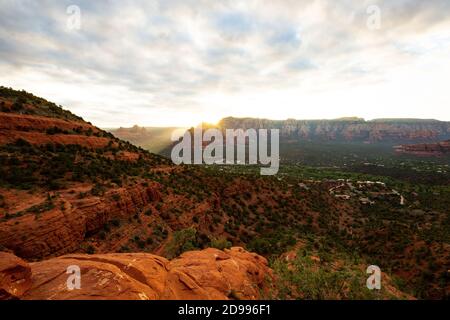 Airport Vortex View Landscape - Wanderung Sedona Arizona USA Stockfoto