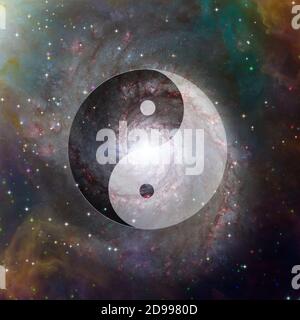 Yin Yang Celestial. 3D-Rendering Stockfoto