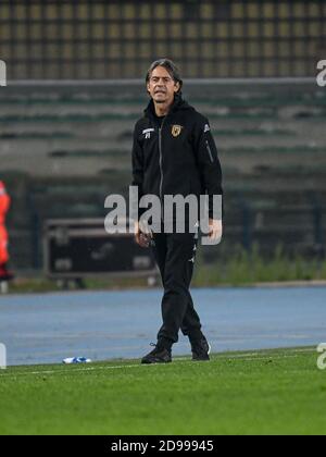 Verona, Italien. November 2020. Filippo Inzaghi (Coach Benevento) während Hellas Verona vs Benevento Calcio, italienische Fußballserie EIN Spiel in Verona, Italien, November 02 2020 Kredit: Unabhängige Fotoagentur/Alamy Live Nachrichten Stockfoto