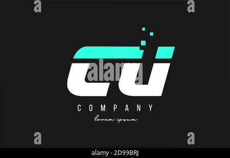 cu c U Alphabet Buchstaben Logo Kombination in blau und weiß Farbe. Kreatives Icon-Design für Unternehmen Stock Vektor