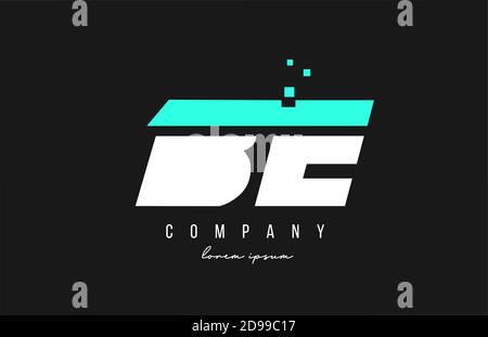 Be b e Alphabet Buchstaben Logo Kombination in blau und weiß Farbe. Kreatives Icon-Design für Unternehmen Stock Vektor