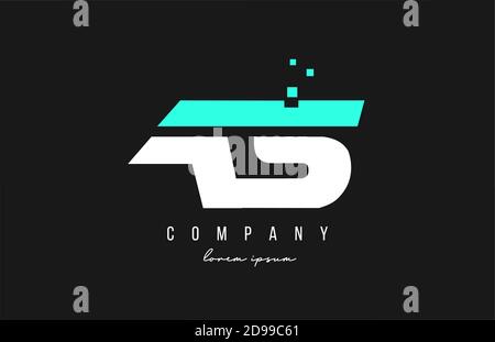 Als Alphabets Buchstaben Logo Kombination in blau und weiß Farbe. Kreatives Icon-Design für Unternehmen Stock Vektor