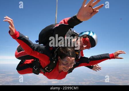 Himmel tauchen Tandem rote Farbe Stockfoto