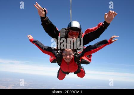 Himmel tauchen Tandem rote Farbe Stockfoto
