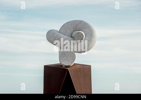 Das Knot Monument am Castille Square in Valletta Malta Stockfoto