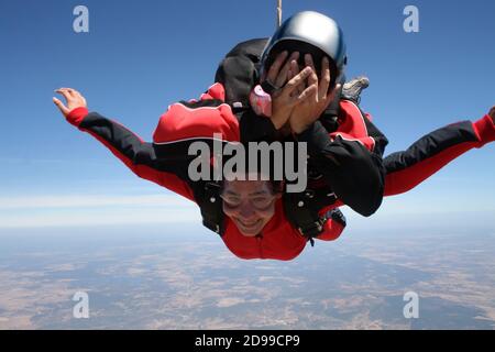 Himmel tauchen Tandem rote Farbe Stockfoto