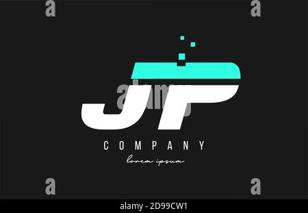 jp j p Alphabet Buchstaben Logo Kombination in blau und weiß Farbe. Kreatives Icon-Design für Unternehmen Stock Vektor