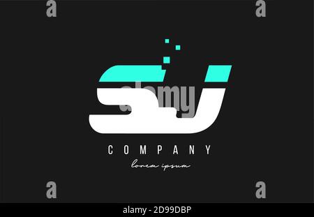 sj s j Alphabet Buchstaben Logo Kombination in blau und weiß Farbe. Kreatives Icon-Design für Unternehmen Stock Vektor