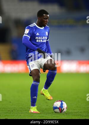 Sheyi Ojo von Cardiff City während des Sky Bet Championship-Spiels im Cardiff City Stadium. Stockfoto