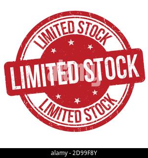 Limitierter Stock Grunge Gummistempel auf weißem Hintergrund, Vektorgrafik Stock Vektor