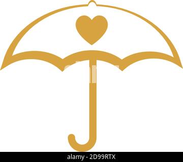 Umbrella Symbol Design Vorlage Vektor isolierte Illustration Stock Vektor