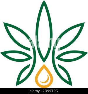 Marihuana Blatt Symbol Design Vorlage Vektor isoliert Illustration Stock Vektor