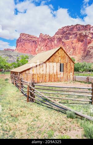 Gifford Bauernhaus, Capitol Reef National Park, Utah, USA, Nordamerika Stockfoto