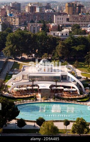 Brunnen im Jugendpark, Zentral Tirana, Albanien Stockfoto