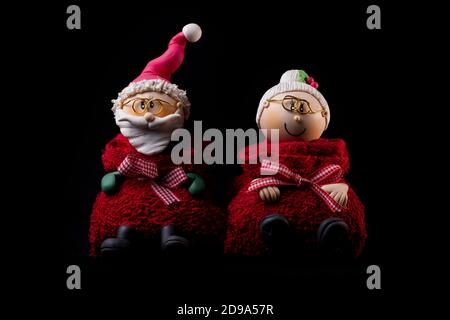 Weihnachtsmann und seine Frau zu Weihnachten Stockfoto